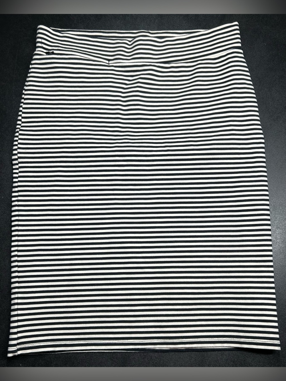 Toad&Co Size M Striped Black & White Pencil Skirt